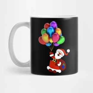 Santa floating in the sky Mug
